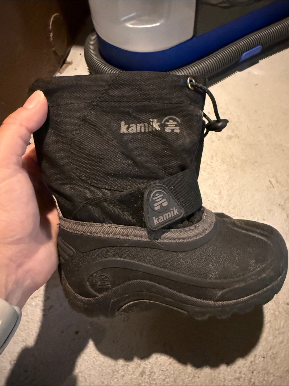Kamik Kids Black Snow Boots with Gray Trim